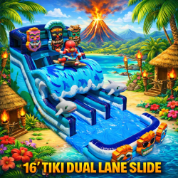 16'  Tiki Dual Lane Slide Dry